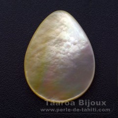Australian mother-of-pearl drop shape - 25 x 20 mm