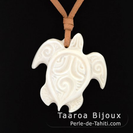 Turtle Pendant in Bone