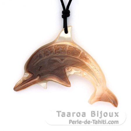 Tahitian Mother-of-Pearl Dolphin Pendant