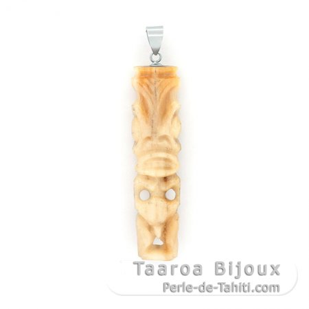 Tahitian Tiki Pendant in Swordfish Bill