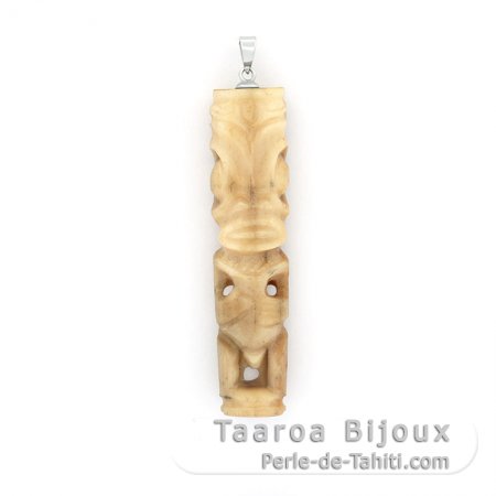 Tahitian Tiki Pendant in Swordfish Bill