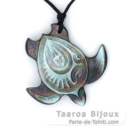 Tahitian Mother-of-Pearl Turtle Pendant