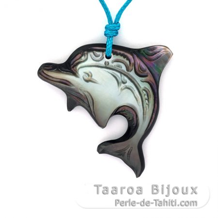 Tahitian Mother-of-Pearl Dolphin Pendant