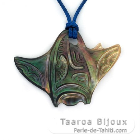 Tahitian Mother-of-Pearl Manta Ray Pendant