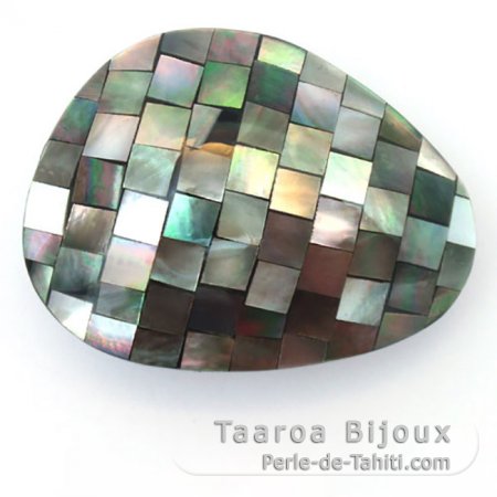 Mother-of-pearl nugget shape - 46 x 35 x 15 mm