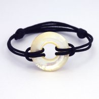 Cotton Bracelet and  Mother-of-pearl 25mm