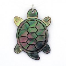 Tahitian Mother-of-Pearl Turtle Pendant