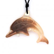 Tahitian Mother-of-Pearl Dolphin Pendant