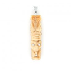 Tahitian Tiki Pendant in Swordfish Bill