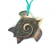 Tahitian Mother-of-Pearl Turtle Pendant