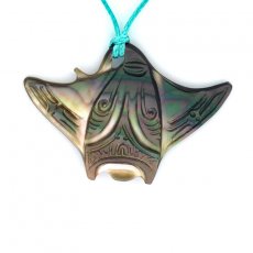 Tahitian Mother-of-Pearl Manta Ray Pendant