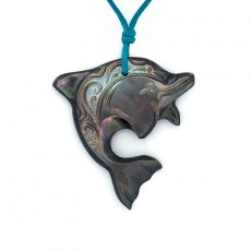 Tahitian Mother-of-Pearl Dolphin Pendant