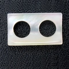 Mother-of-pearl rectangle shape - 14 x 8 x 3.5 mm